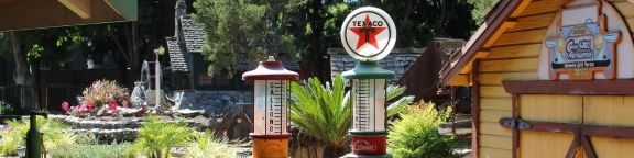Antique Cars Gasoline Pump Decorations.